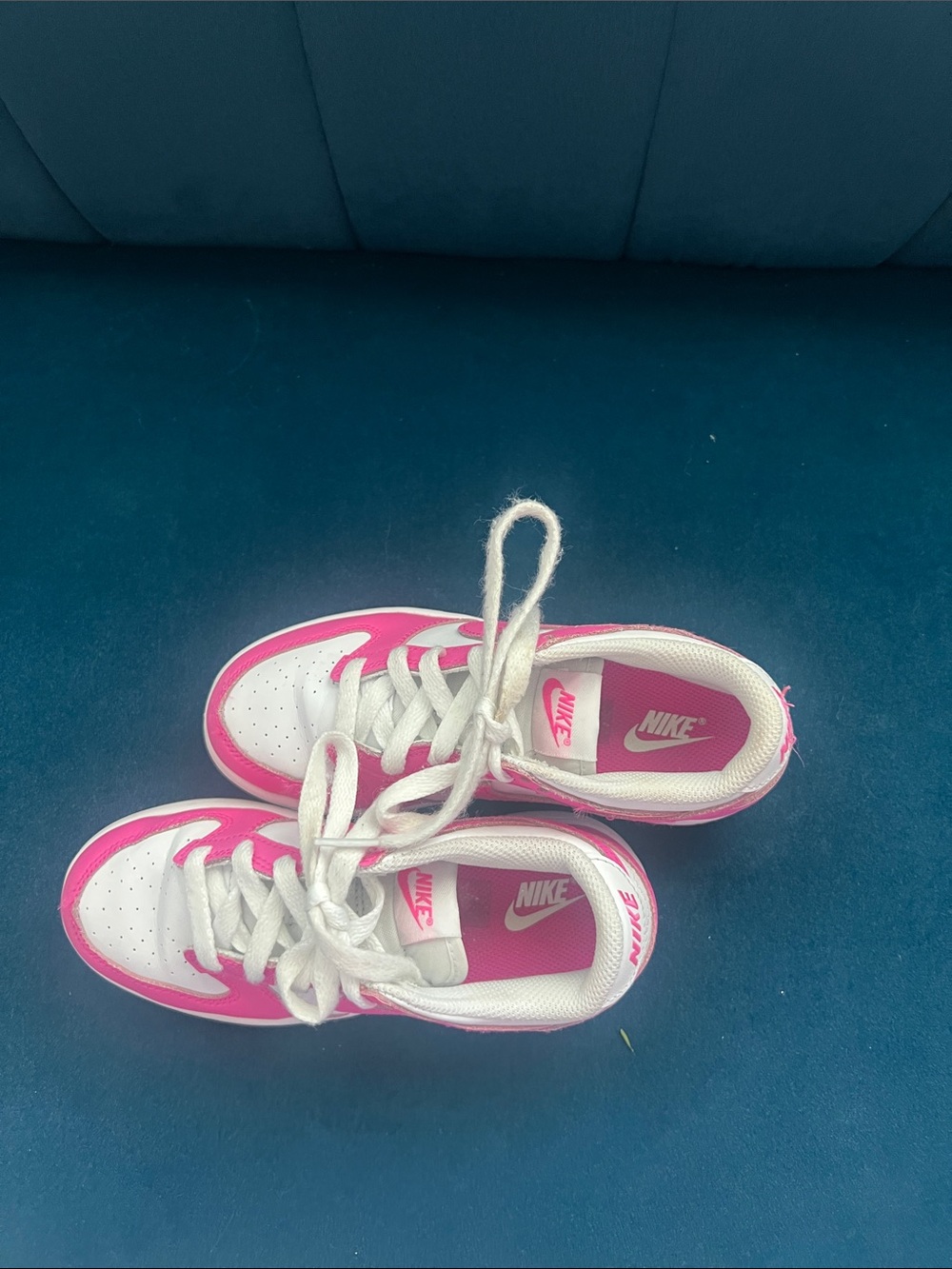 Nike Dunks Kids White and Pink Low-Top Sneakers